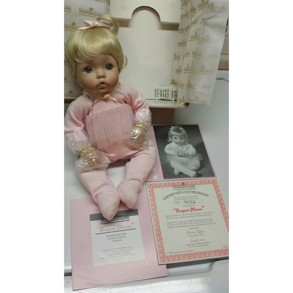 Vintage 1994 The Ashton-Drake Galleries As Cute As Cute Can Be Sugar Plum Girl P